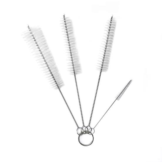 Cleaning Brush Extended Reach Deep Clean Tall Glasses Bottles Straws Cleaning Scrubber Multiple Sizes Flexible Metal Stem Drinking Container Cleaner