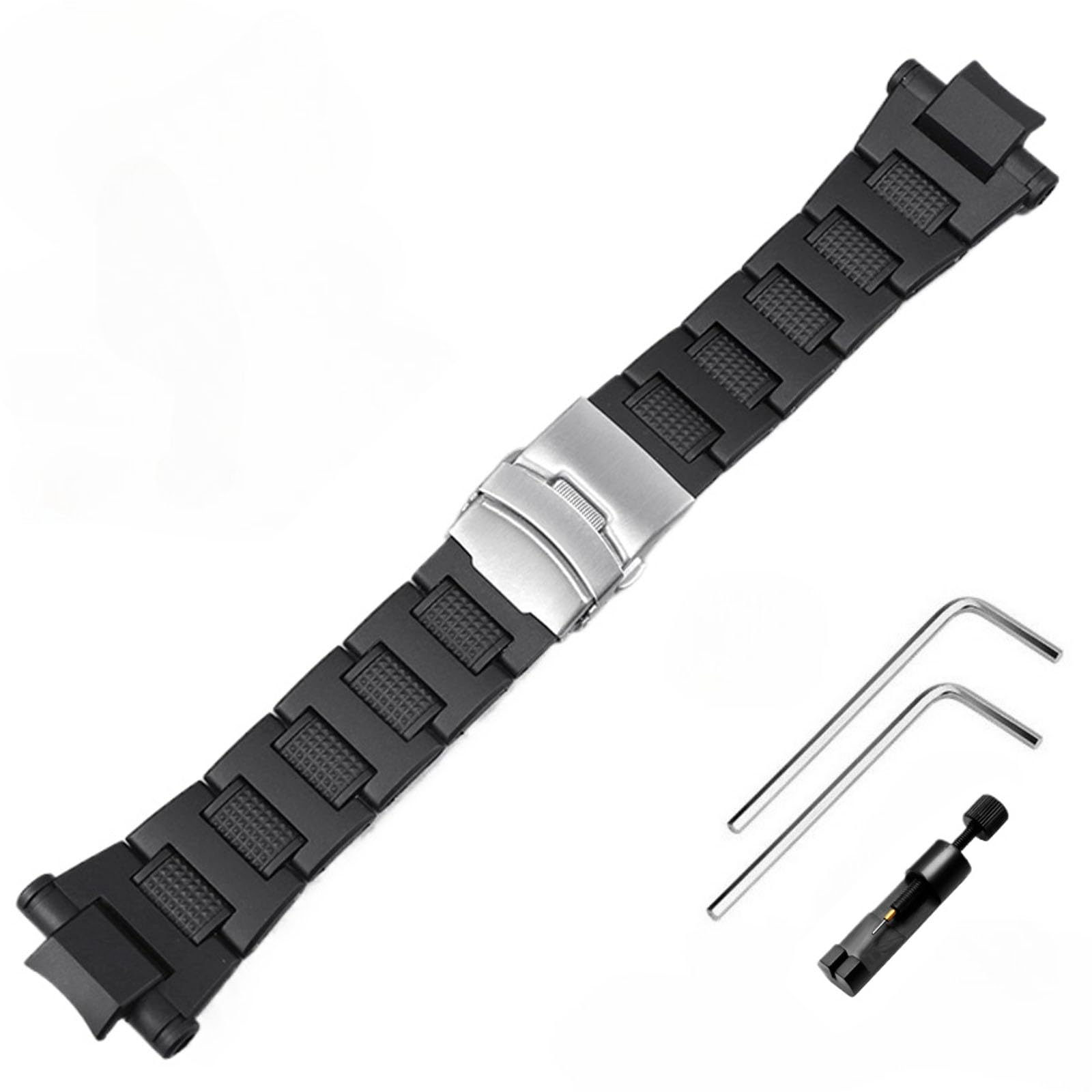 

[Zealbeaty] Compatible G-SHOCK Gravitymaster Watch Strap GA1000GW-4000GWA1000GA1100 Plastic and Steel Men s Watch Strap (Silver Buckle)