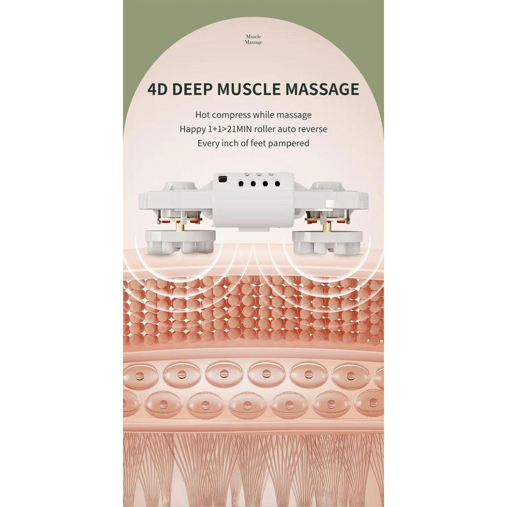 Elektryczny masażer stóp Gorący kompres Shiatsu Głębokie ugniatanie Stres stóp Pomaga w łagodzeniu bólu ciała Zapalenie powięzi podeszwowej, zapalenie ścięgien, narzędzie do pięty
