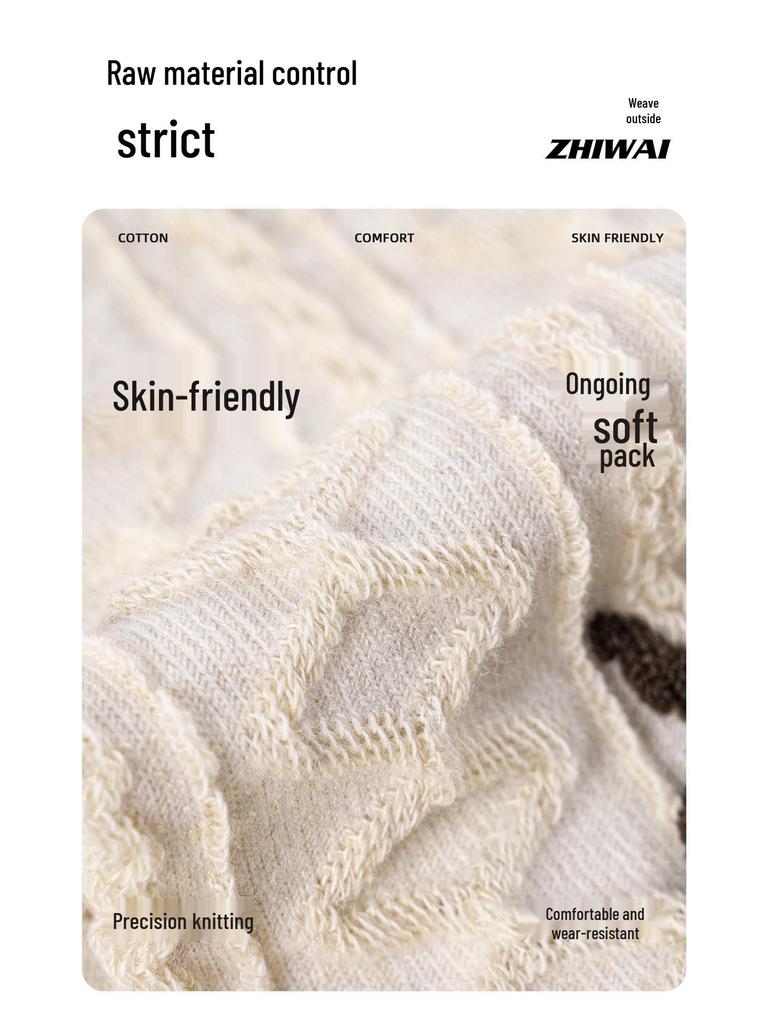 Damen Blumen Schleife Mid-Calf Socken - 5 Paar, Retro & Trendiges Color-Block Design