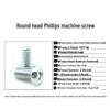 Blue Zinc Plated Phillips Pan Head Machine Screw (PM2.5*2, M3*4, M4*6, M4*8, M4*22, M4*25, M5*8, M8)