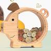 Solid Wood Storage Tank - Creative Little Pig Savings Jar - Coin Tabletop Ornament - Festival Gift - Family Decoration Item
