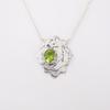 Dabīgs peridota dārgakmens 925 proves sudraba rotaslietu kulons 1,29" Dāvana viņai CP-32-4