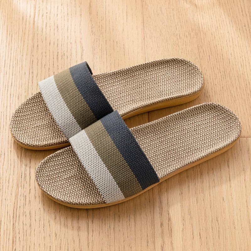 

Льняные тапочки женские новые весенние домашние комнатные японские влаговпитывающие нескользящие износостойкие четырехсезонные хлопково-льняные тапочки мужские 44 -45