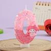 Pink Glitter Cartoon Number Birthday Cake Candles – Party Decoration