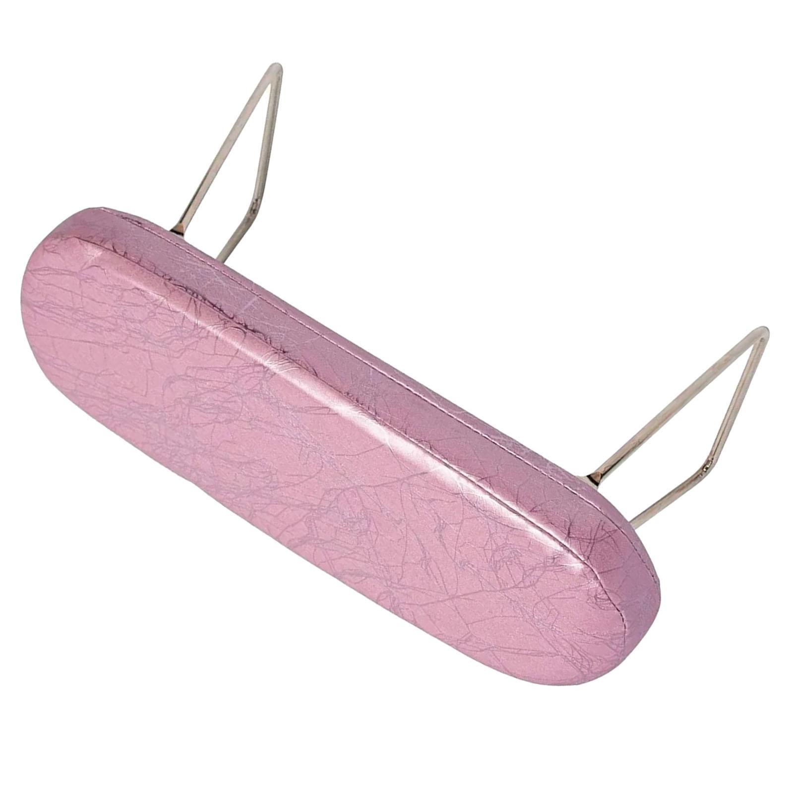 

Подушка для ногтя, розовая мягкая кожаная подставка из нержавеющей стали, складная профессиональная подушка для руки