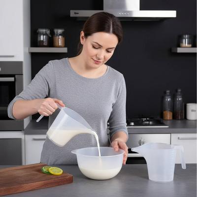 Measuring Tool 1000ML Measuring Cups Long Spout Plastic Tip Mouth Cups Graduated Liquid Container Funnel Pitcher Jug