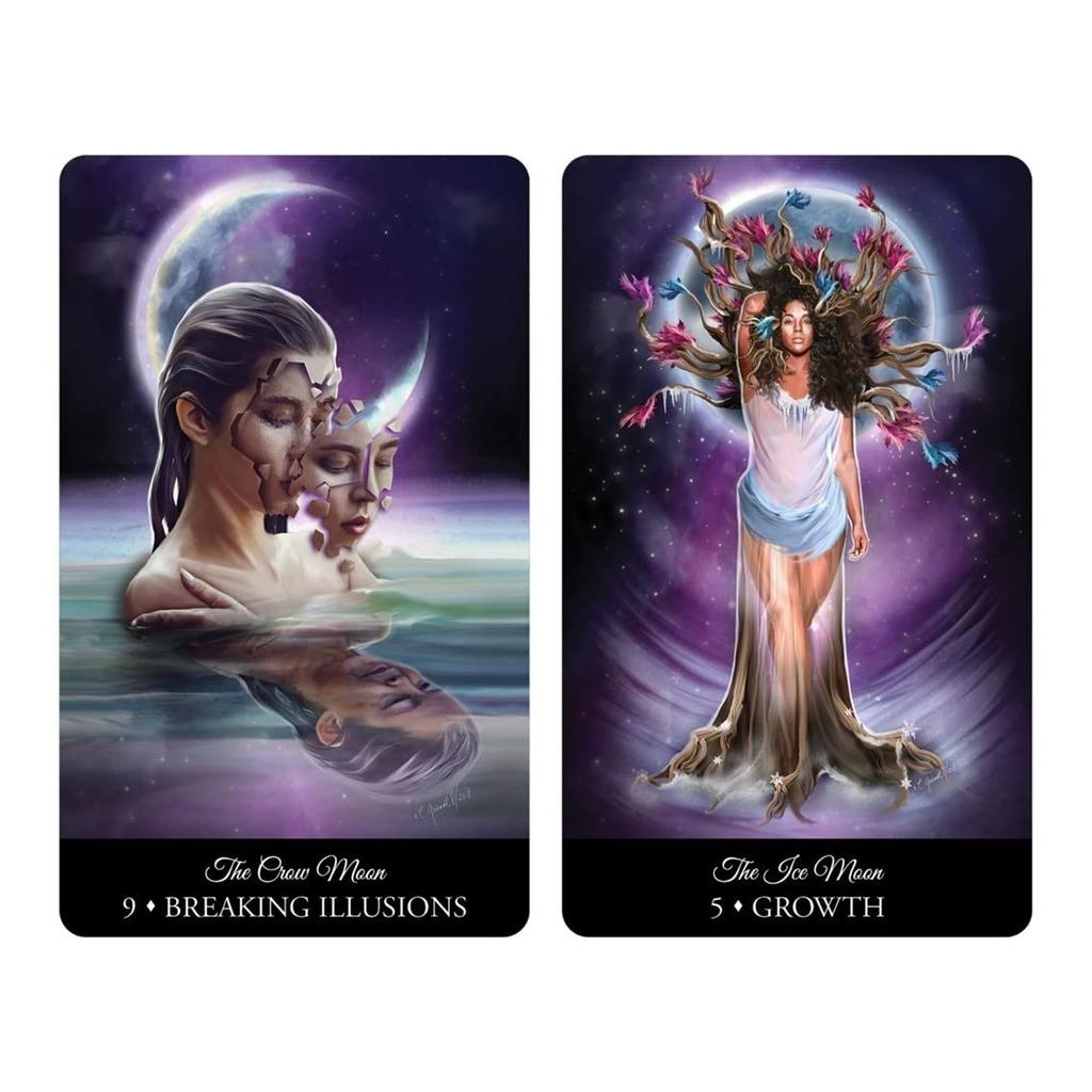 Kancharo 39-Card Oracle Card Set, Tarot Card Reading [The Witching Hour Oracle], Includes Japanese Oracle Card Basic Instructions & Pouch (Authentic)