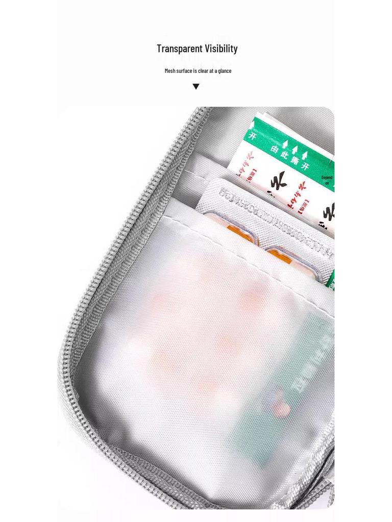 Portable Travel Medicine Organizer: Compact Pill Box & First Aid Kit for Students & Dorms