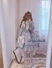 Cospland Lolita Gok Langes Schwarz-Mori Kleid, Stil, Ärmel, Blau-Grau, Cosplay, Mädchen, Pendler, Damen (Größe M, Blau-Grau)