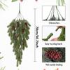 Artificial Pine Needles Hanging Vine with Plastic Faux Pine Cone Fake Plants for Christmas Party Home Indoor Outdoor Decor