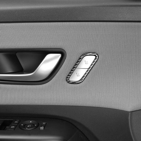 Carbon Fiber Tuning ABS Panel Cover Trims For Hyundai Kona 2024 2025 Accessories