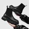 Mode Britischer Stil Herrenmode Chelsea Boots Designer Plateauschuhe Bühne Nachtclub Cowboy Echtleder Stiefel Chunky Botas
