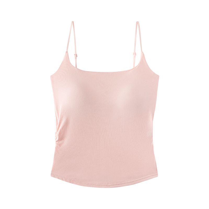 Women s Summer Strappy Tank Top with Built-in Bra Pads – Slimming and Stylish S (60-80 kg)