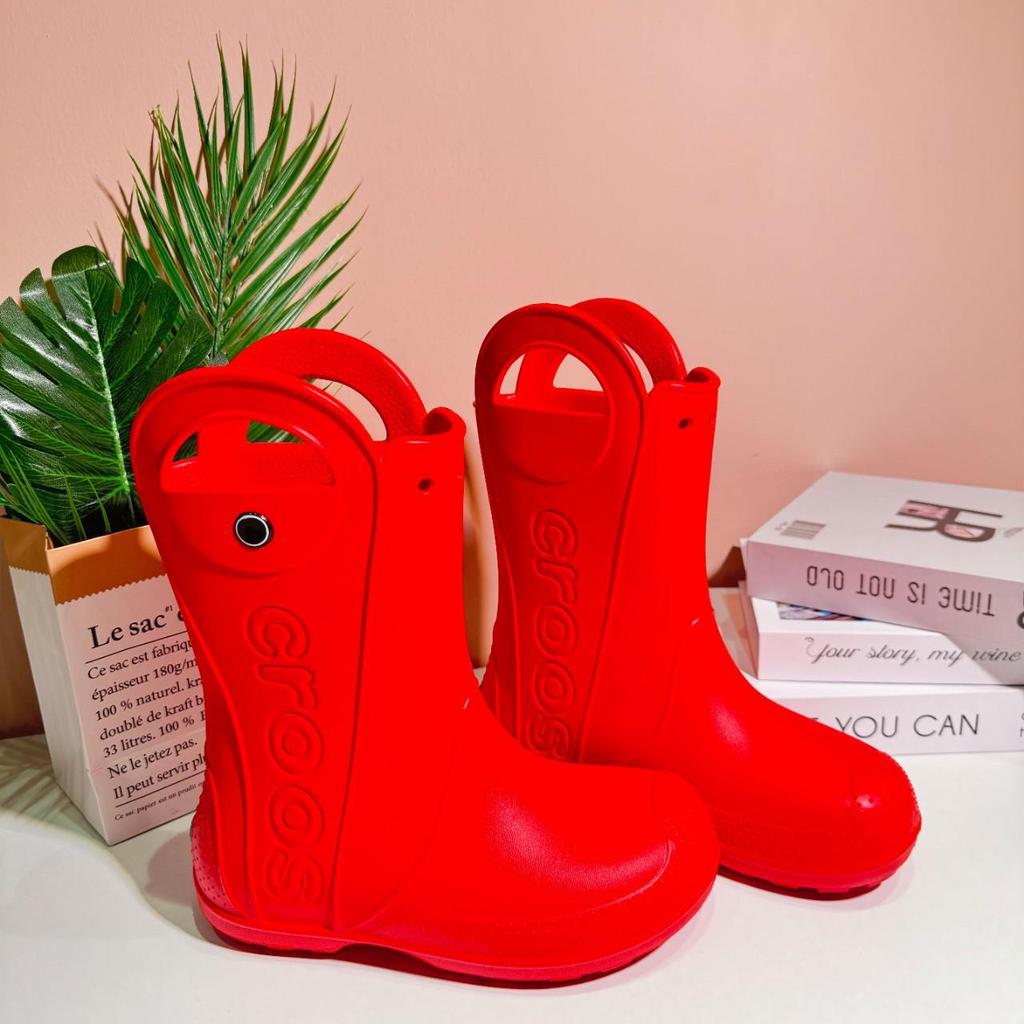 2025 Dziecięce Antypoślizgowe Wodoodporne Kalosze do Połowy Łydki - Gumowe Buty z Miękką Podeszwą dla Niemowląt