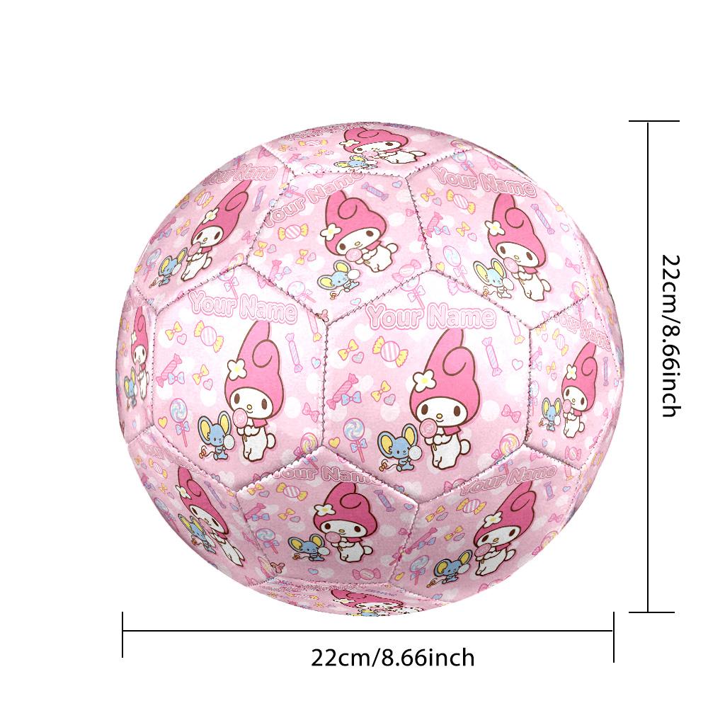 Custom Text Size 5 Soccer Ball, Standard Match Football For OutdoorMy Melody