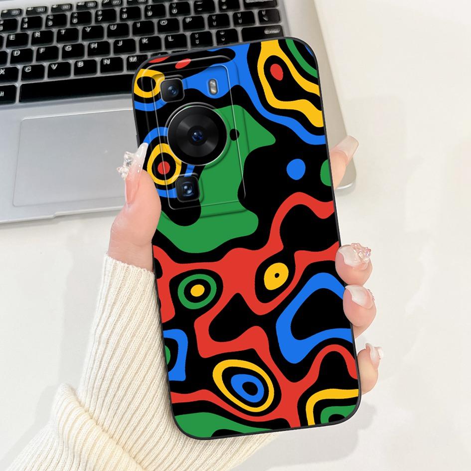 For Huawei P60 Pro Case MNA-LX9 Cover Cute Cartoon Rabbit Panda Soft Liquid Silicone Protective Cover For HuaweiP60 P60 Art Capa