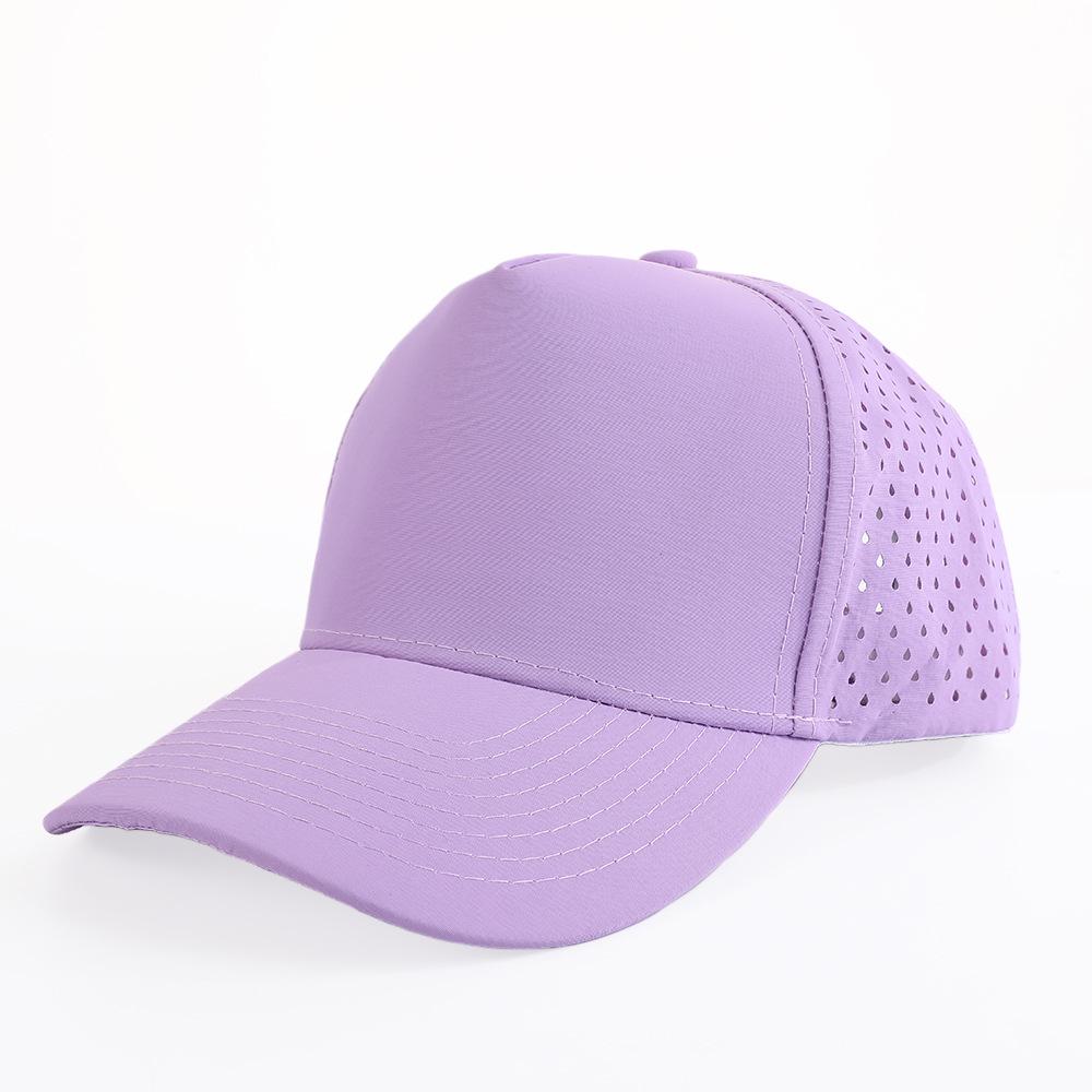 Five-Piece Quick-Dry Water-Repellent Mesh Baseball Cap with Laser Perforation & Customizable Logo. 58cm фиолетовый