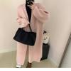 Medium and long thickened sweater cardigan jacket women's autumn and winter lazy style high-end sense thin knee loose knitted coat
