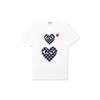 COMME Des GARCONS PLAY Polka Dots Two Hearts Tee 'White Blue' Men's AZ-T238-051-1