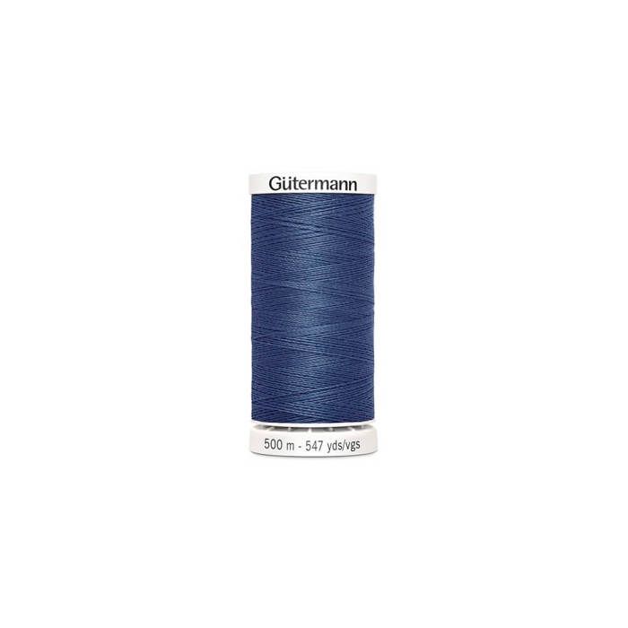 Fil à Coudre - GÜTERMANN - 068 Bleu - 100% polyester - 500m - Résistant et durable