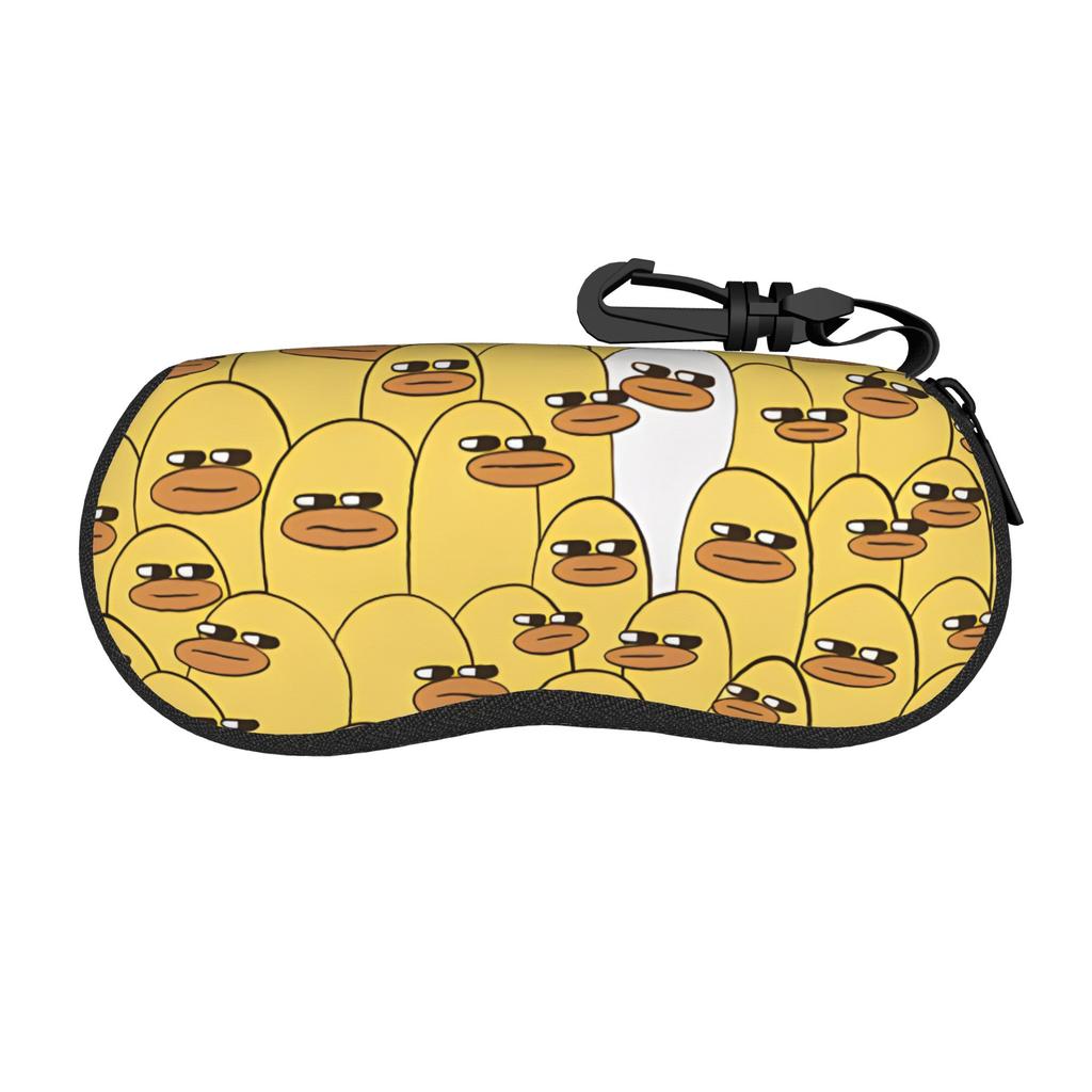 Harajuku cute cartoon yellow duck Glasses Case Printing Zipper Glasses Protector Ins Style Sunglasses Box