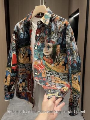 Men's 2025 Floral Painted Unisex Casual Jacket