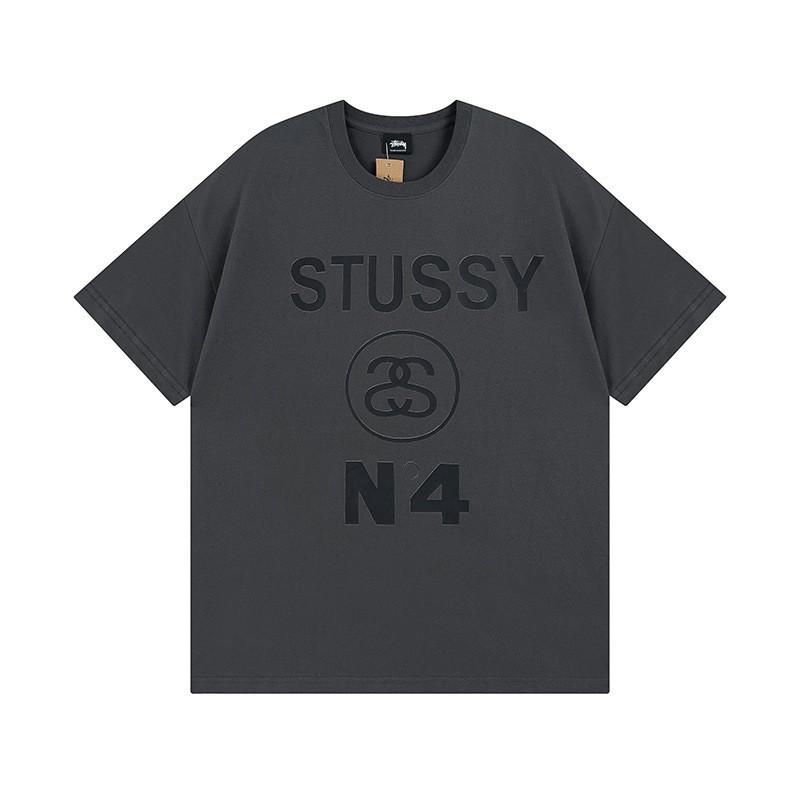 Pánské tričko s krátkým rukávem Volný střih Kulatý výstřih Potisk písmen Neformální Street Style Top pro páry
