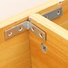 25/60mm 90 Degree L Joint Brackets Furniture Wood Shelf Door Cabinet Fastener Universal Stainless Steel Brace Joint Hardware