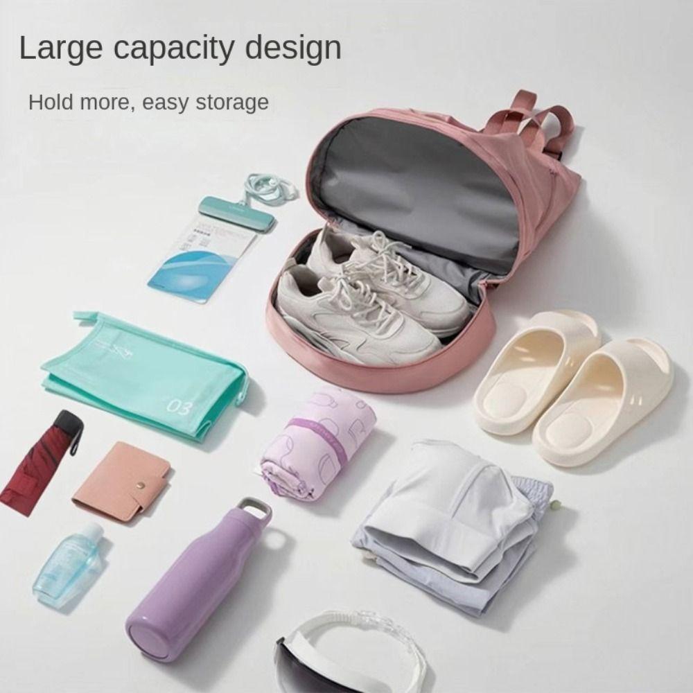 Fashionable Waterproof Travel Backpack Shoe Compartment Multi-pockets Sports Backpack Zip Closure Study Backpack Outdoor