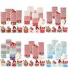 Christmas Santa Claus Paper Bowl Noel Snowman Disposable Bowl Merry Christmas Decor For Home 2025 New Year 2026