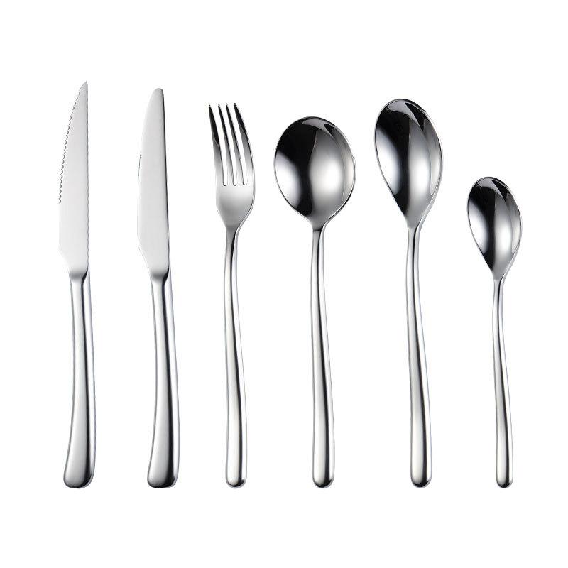 304 Stainless Steel Moonlight Knife, Fork and Spoon Tableware Set, Heavy Western Tableware Dessert Spoon Gift Set