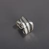 Adjustable Open Ring Men Women Vintage Geometric Irregular Wire Wrap Design Copper Statement