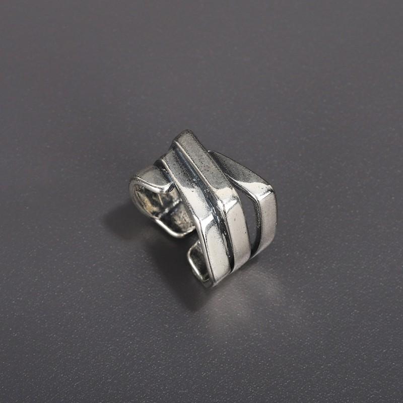 Adjustable Open Ring Men Women Vintage Geometric Irregular Wire Wrap Design Copper Statement