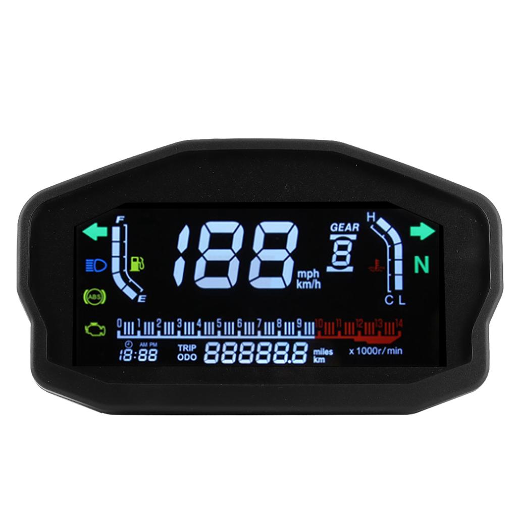 Motocyklowy prędkościomierz wskaźnik poziomu paliwa przeróbka instrument LCD do silnika 124-cylindrowego z LED