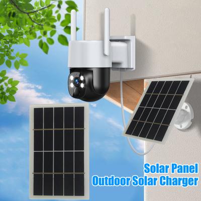 Solar Panel 2W Polycrystalline Silicon Portable Solar Charger with Type-C Mobile Phone Flashlight Solar Panel