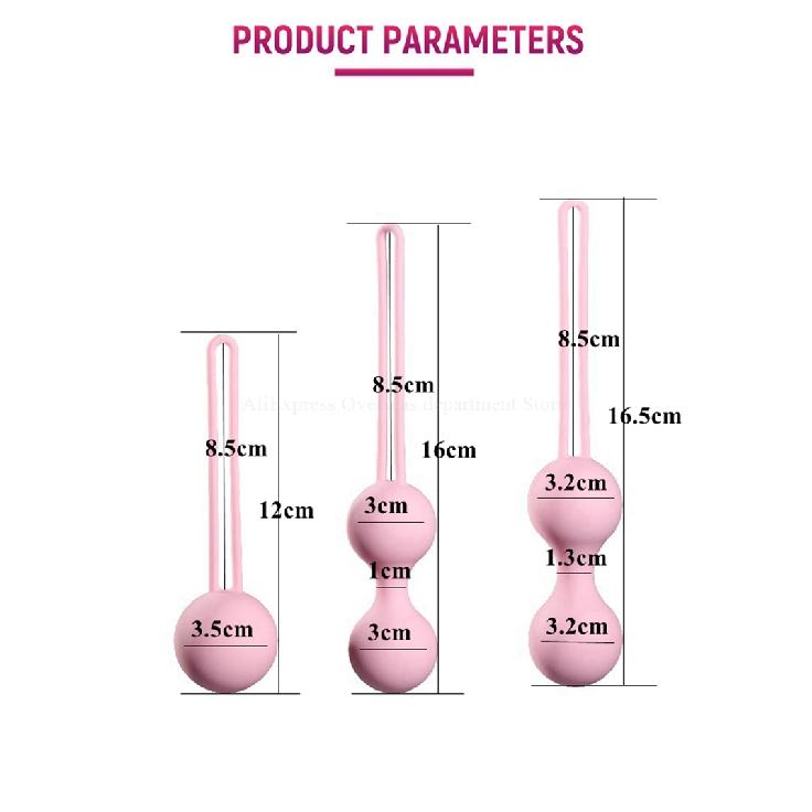 Lékařské silikonové Kegelovy kuličky Cvičební stahovací pomůcka Kuličky Bezpečné Ben Wa kuličky pro ženy Vaginální masážní přístroj Hračka pro dospělé Ne