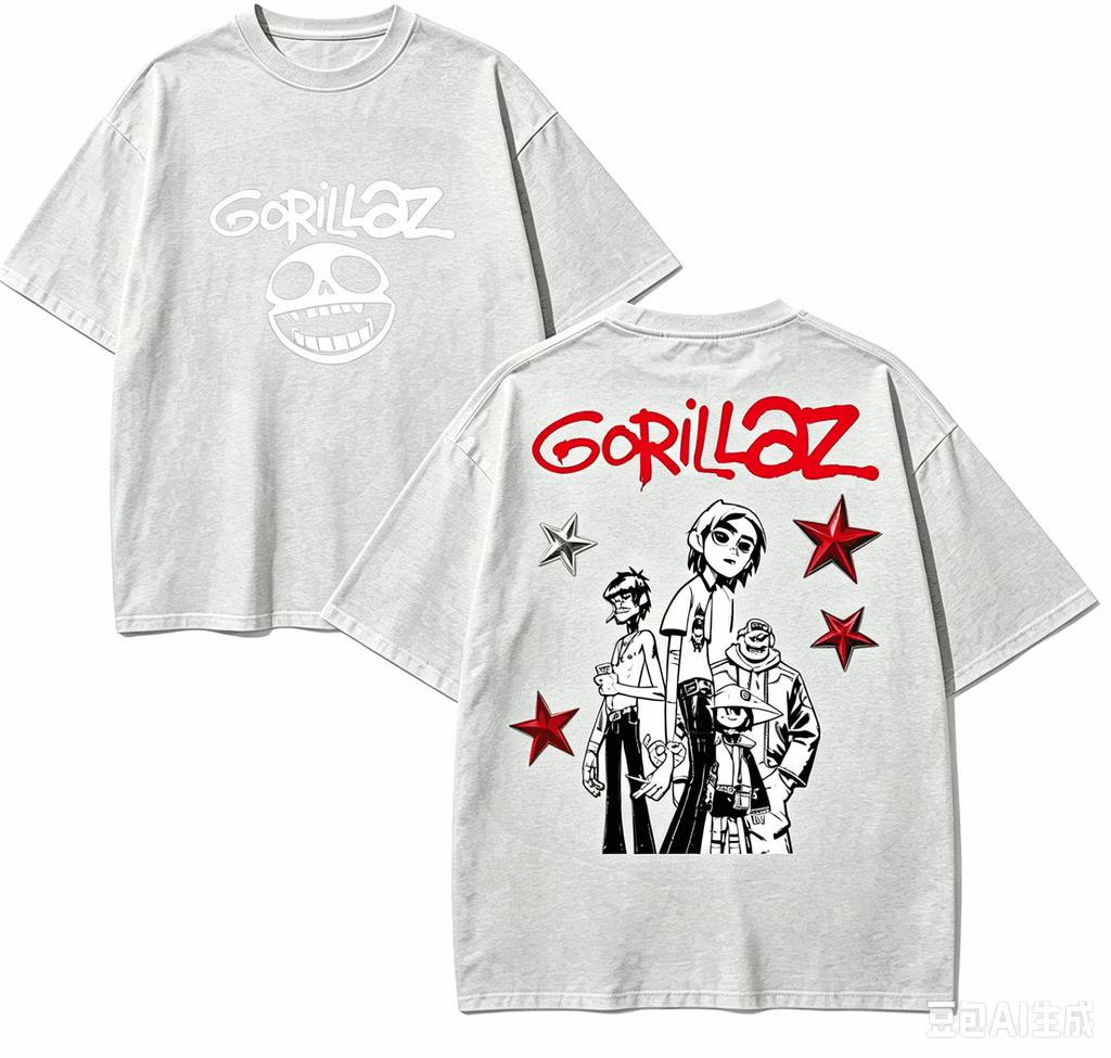 Gorillaz Gift T-shirt Men Women Harajuku Oversized Unisex Short Sleeve Streetwear high quality Couples hot product Comfortable