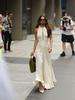 2026 European & American Fashion Pleated Slimming Solid Color Summer Maxi Dress for Women