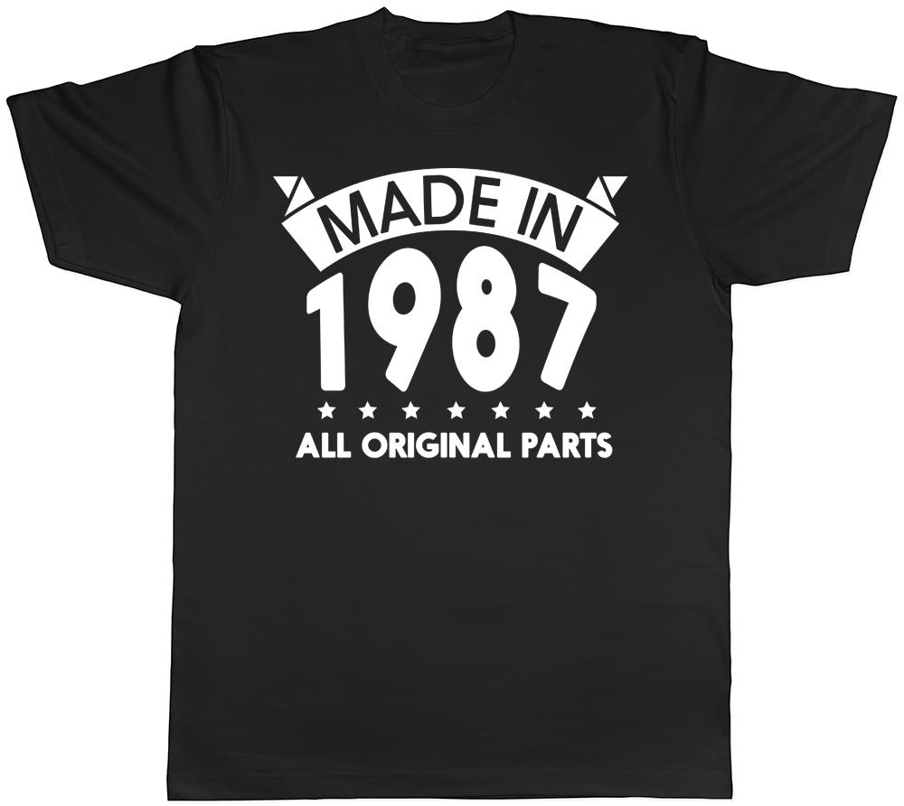 Made in 1987 All Original Parts Birthday Mens Short Sleeve T-Shirt XXXL