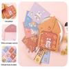 10Pcs Bear Rabbit Blessing Thank Envelope Ins Cartoon Decoration Letter Paper Foldable Beautiful Cartoon Greeting Card