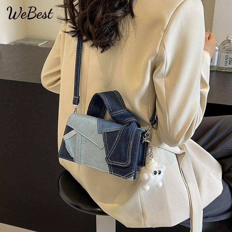 

Denim Cross Shoulder Handbag cm чёрный