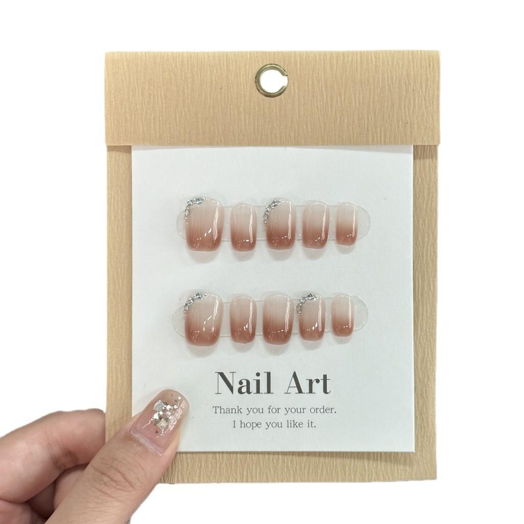 Art Wearing Nail Handmade Ice Nude Pure Highgrade Sense Of Temperament Nail