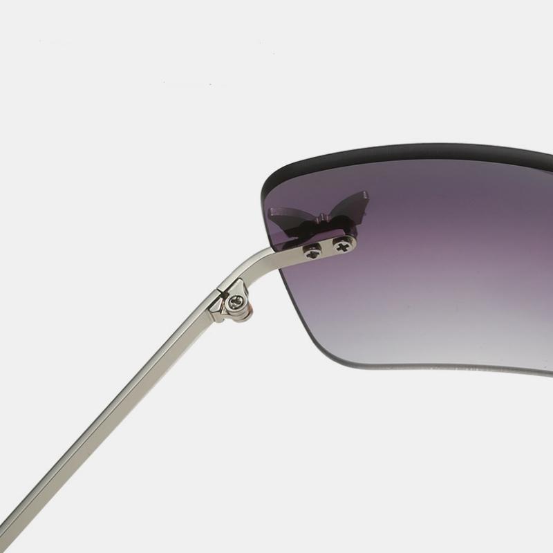 Neue rahmenlose Sonnenbrille, modische Retro-Farbverlaufsbrille, personalisierte mit Schmetterlingen besetzte Diamant-Sonnenbrille