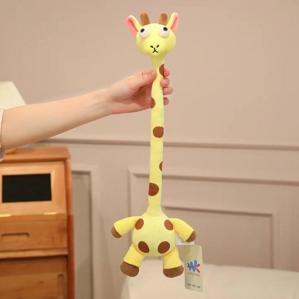 

Cute Style Long Neck Giraffe Plush Keychain White Color Mouse Plush Pendant Bag Charm Decor Giraffe