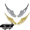 1Pair Car Auto Motorcycle Body Sticker 3D Eagle Angel Wings Fashion Gold Silver Aluminum Stickers Auto Exterior Decoration