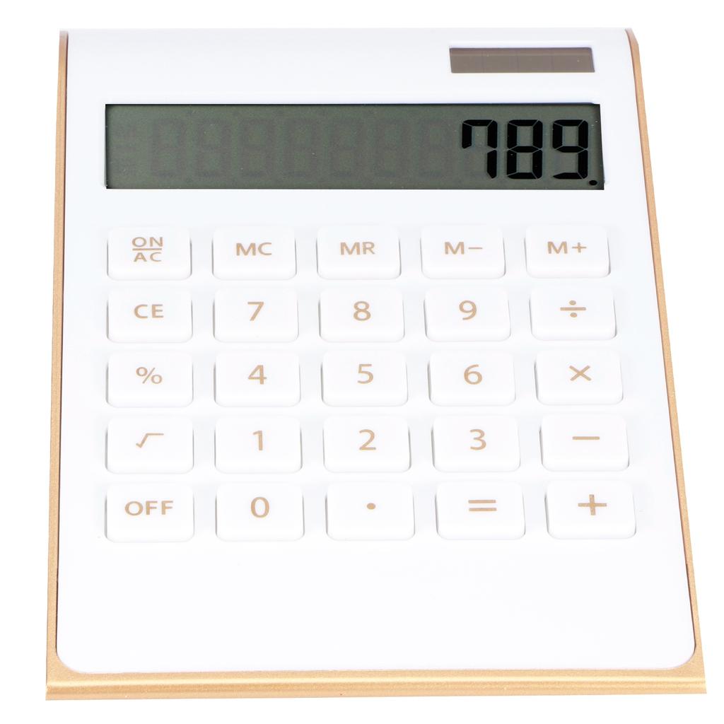 Portable 10 Digits Calculator Ultra Thin Solar Power Calculator for Home Office Business LCD Display