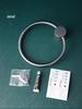 Gunmetal Gray All-Copper Round Wall-Mounted Bathroom Towel Ring