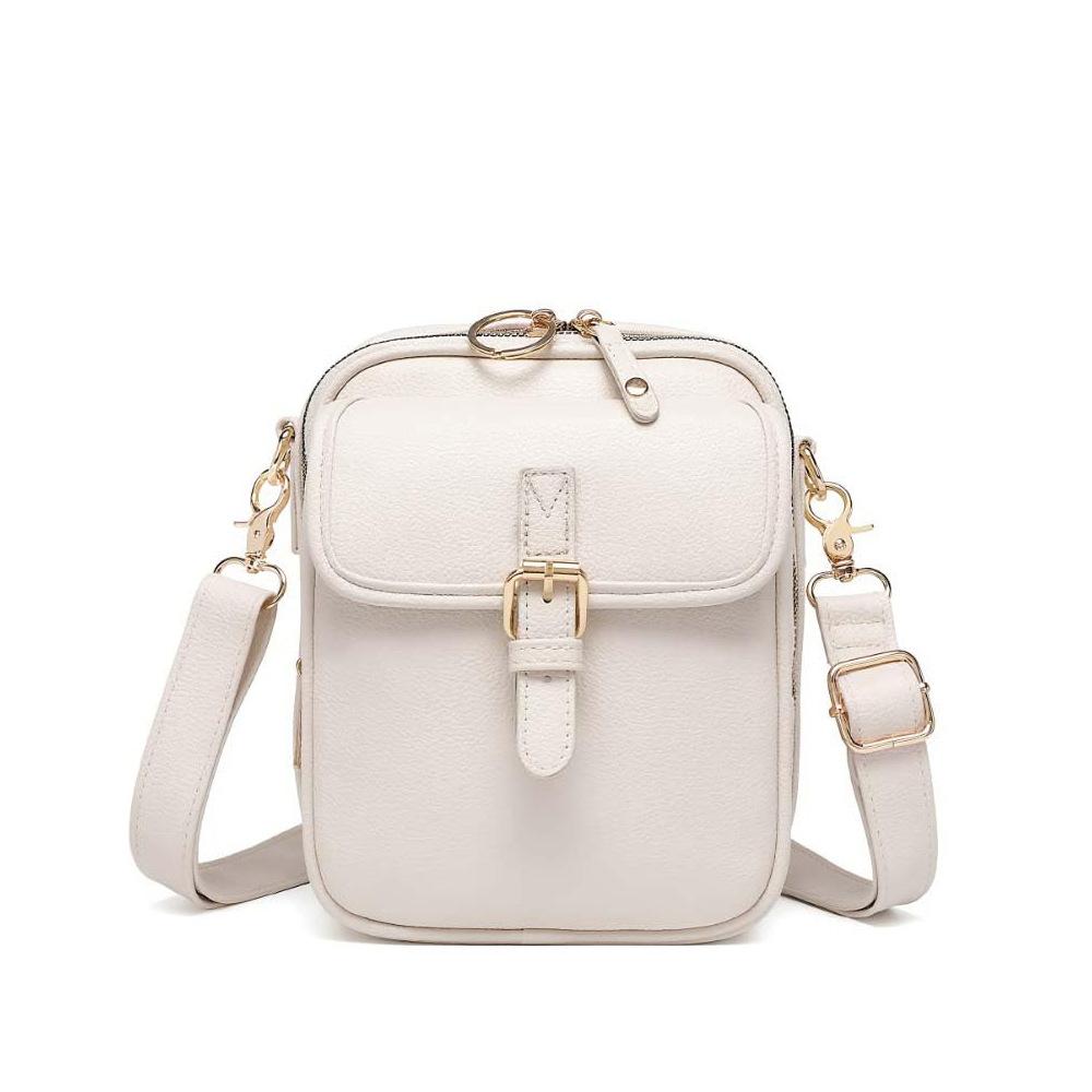 

Унісекс сумка-кросбоді листоноші, шкіряна ретро повсякденна великої місткості одноплечова сумка для зберігання чохла для мобільного телефону 15*6.5*20.5cm білий