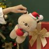 Red Scarf Christmas Capybara Plush Doll with Red Hat Capibara Fluffty Doll  Christmas Toy